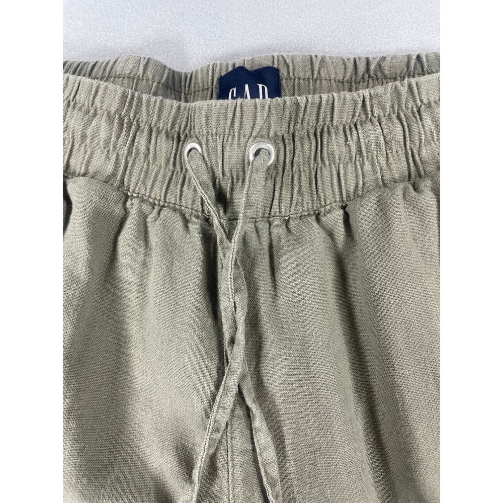 Gap Women's Olive‎ Green Linen Blend Pull On Drawstring Shorts Size S 508575 - Picture 9 of 11